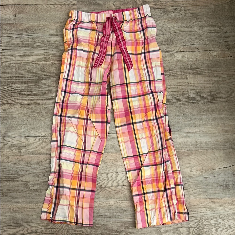 Xhilaration Pink and Orange Plaid Pajama Pants